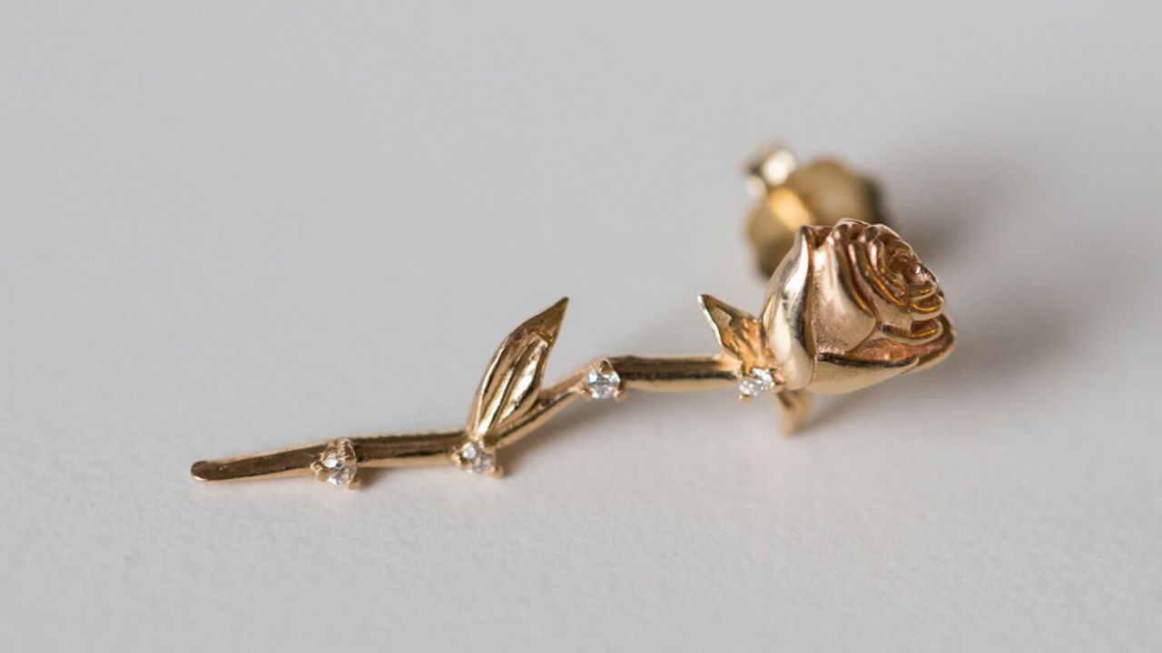 Catbird Celestial Rose Earring