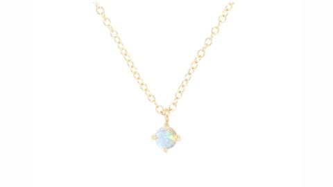 Catbird Sleeping Beauty Necklace, Opal Solitaire