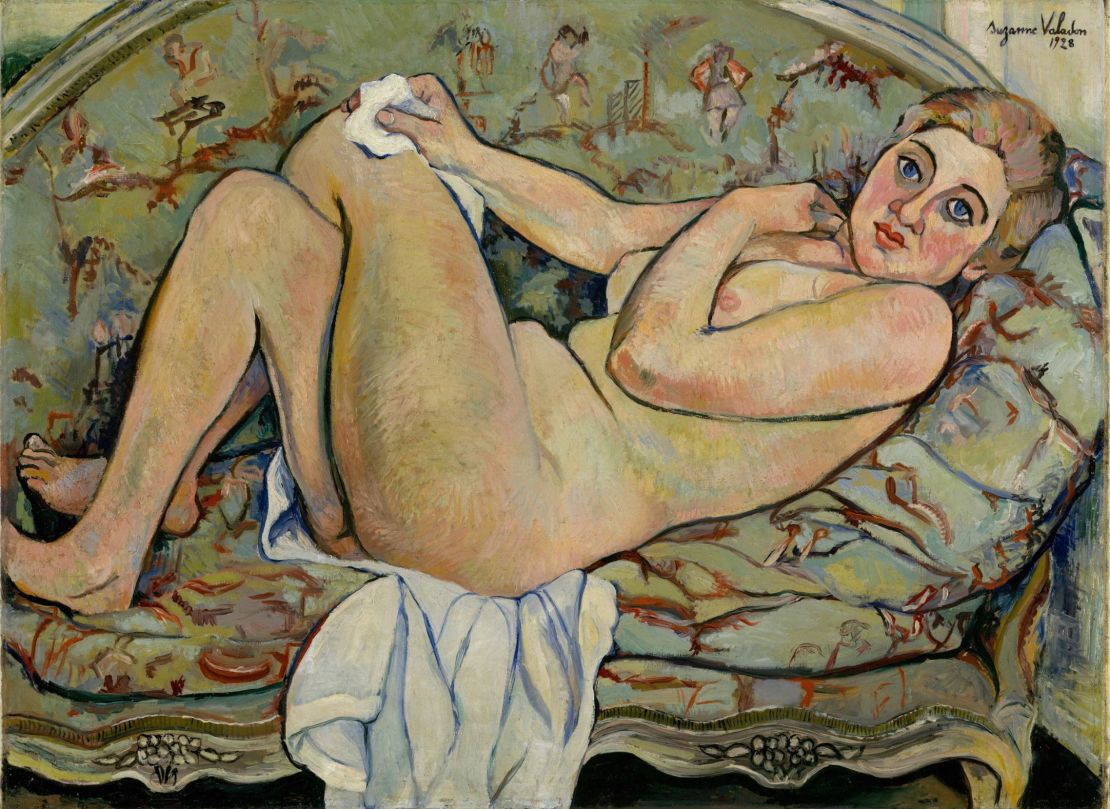 Valadon's time as a model made her particularly intuitive in how to paint the body. Pictured: "Reclining Nude," 1928.