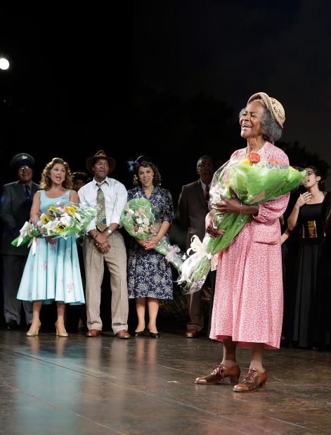 Tyson is recognized at the final performance of "The Trip to Bountiful" in 2013.