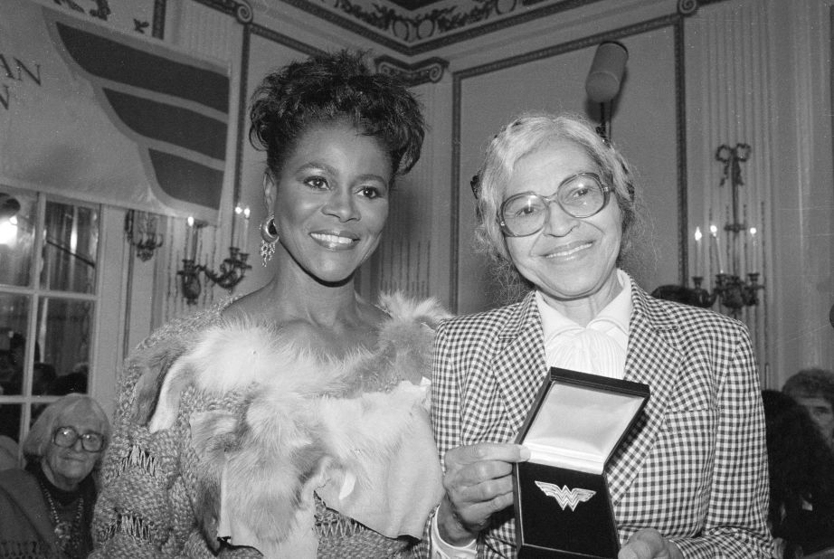 In 1984, Tyson presented civil-rights icon Rosa Parks with an Eleanor Roosevelt Woman of Courage Award.