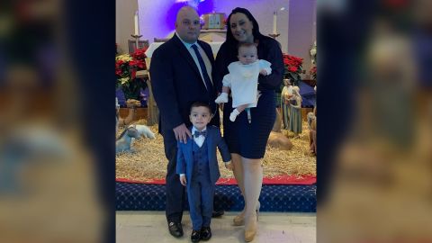 Frank and Kristina Scorpo pose with their sons Francesco, left, and Santino.
