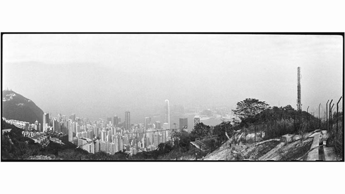 <strong>Panoramic views: </strong>Using a swing-lens panorama film camera, Wan took photos from four directions atop each peak, allowing him to show a full 360-degree view. These are the views from Mount Gough, a 479-meter tall hill on Hong Kong Island.