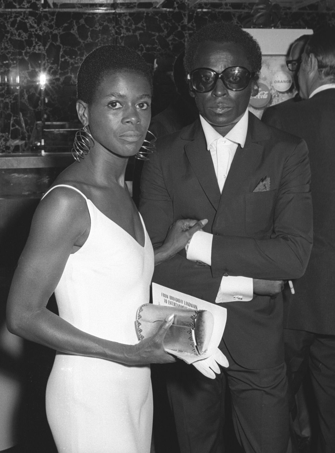 Cicely Tyson and musician Miles Davis attend the premiere of "The Heart Is A Lonely Hunter" on July 31st 1968 in New York City.