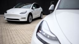 Tesla Inc. Model S electric vehicles for sale outside a dealership at the Easton Town Center Mall in Columbus, Ohio, U.S., on Thursday, Jan. 7, 2021. The U.S. Census Bureau is scheduled to release retail sales figures on January 15. Photographer: Luke Sharrett/Bloomberg via Getty Images