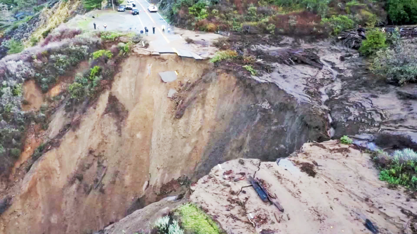 big sur road collapse california highway dnt vpx_00000609