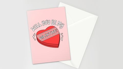 Sage Pizza Will You Be My Galentine? Stationery Card