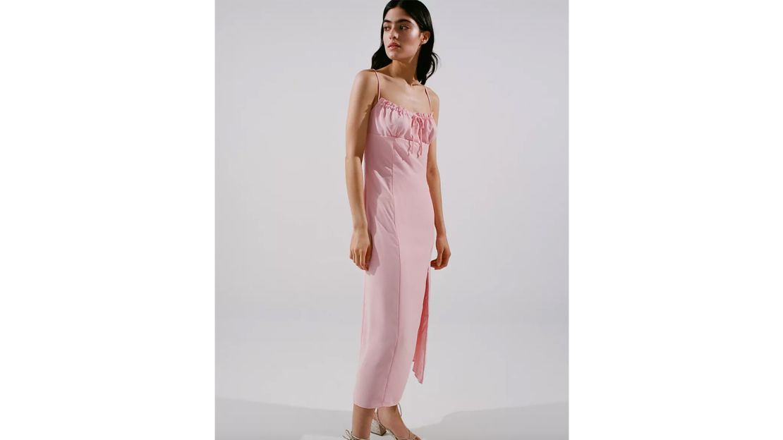UO April Tie-Back Midi Slip Dress