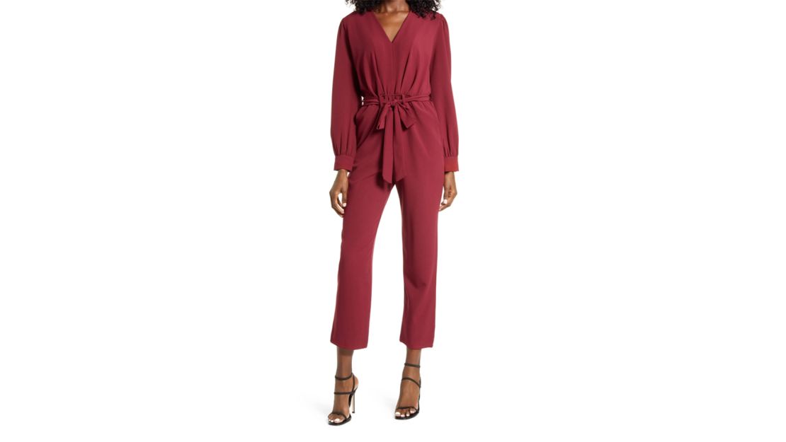 Fraiche by J Price Tie-Front Jumpsuit