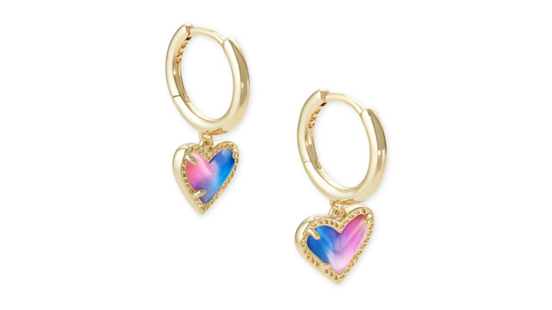 Kendra Scott Ari Heart Huggie Hoop Earrings