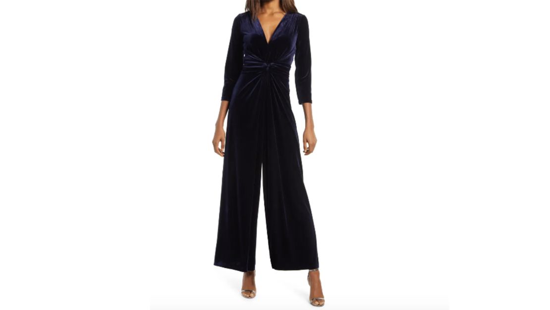 Harper Rose V-Neck Long-Sleeve Jumpsuit 