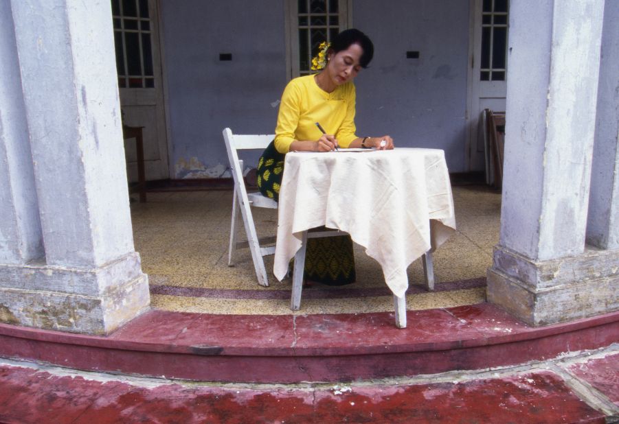 While under house arrest, Suu Kyi won the Nobel Peace Price in 1991. She was honored "for her non-violent struggle for democracy and human rights."