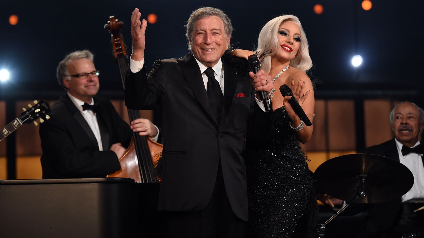 Tony Bennett and Lady Gaga, pictured here at the 2015 Grammy Awards, will team up again for two performances next month.