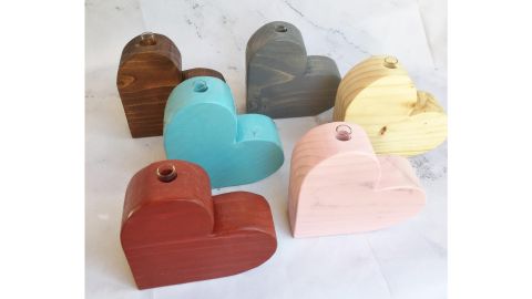 Country Carpentry Art Small Heart Bud Vase