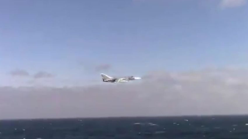 A Russian fighter jet flew low over the Black Sea on January 31 near the USS Donald Cook, a naval missile destroyer operating in the Black Sea, according to a tweet from US Naval Forces Europe-Africa/US 6th Fleet, which tweeted video of the incident.