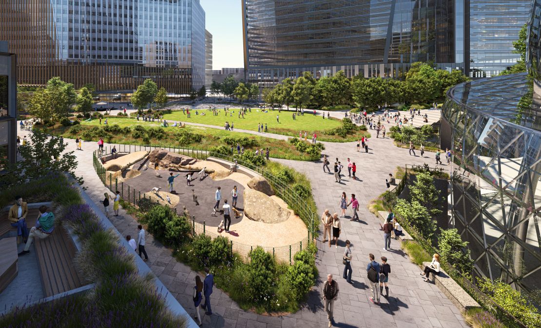 The proposal features 2.5 acres of public space.