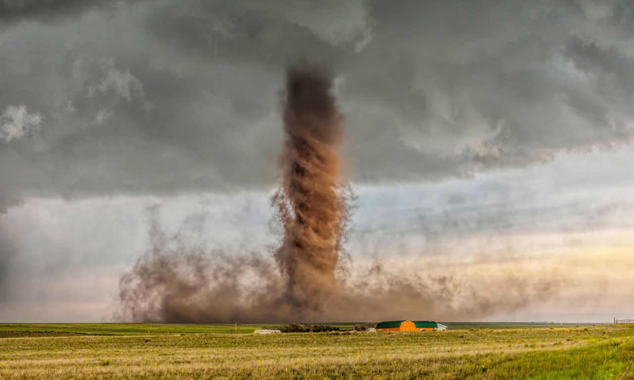 Australian James Smart caught this "drill bit" tornado in Simla, Colorado.