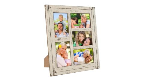 Excello Rustic Distressed Wood Collage Picture Frame