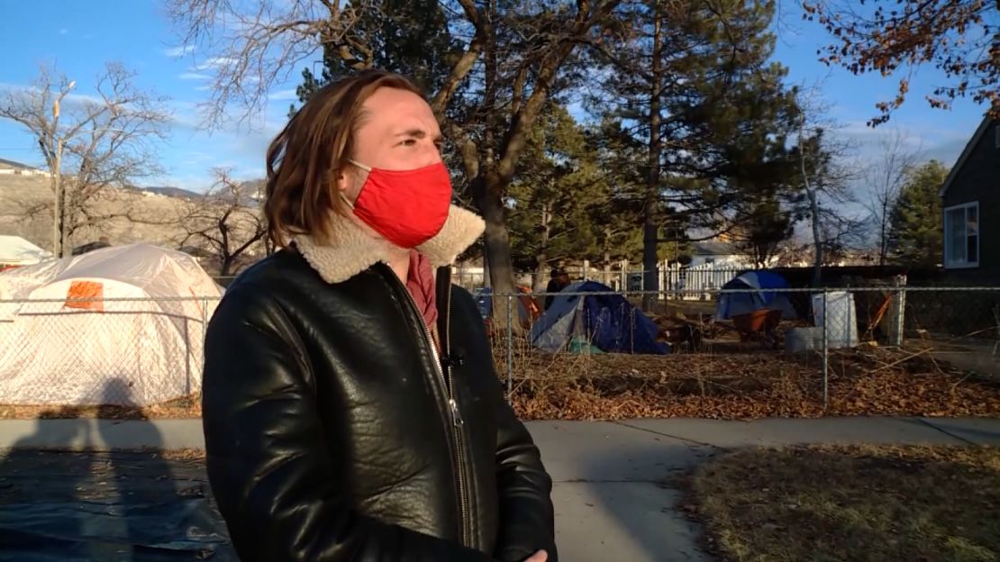Darin Mann, an activist and homeowner in Salt Lake City, opened his front yard to shelter the homeless. Authorities have given him two weeks to close the camp.