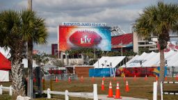 TAMPA, FL - JANUARY 30: A view of Raymond James Stadium where Super Bowl LV will be held during the COVID-19 pandemic on January 30, 2021 in Tampa, Florida. The Tampa Bay Buccaneers will play the Kansas City Chiefs in Raymond James Stadium for Super Bowl LV on February 7. (Photo by Octavio Jones/Getty Images)