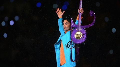 Prince performs during the Super Bowl XLI halftime show on February 4, 2007 in Miami Gardens, Florida.