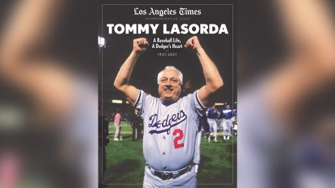 The Los Angeles Times produced a commemorative issue on Dodgers manager Tommy Lasorda after he died in January.  