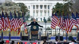 In this Jan. 6, 2021, file photo with the White House in the background, President Donald Trump speaks at a rally in Washington. 