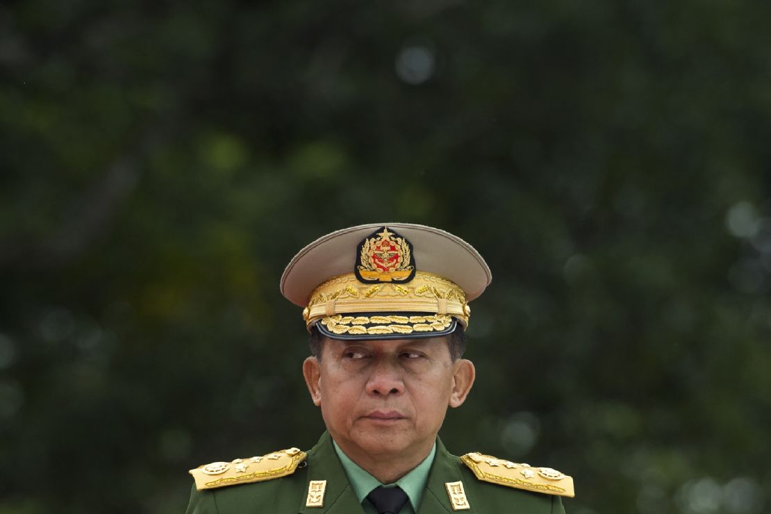 Min Aung Hlaing, commander in chief of the Myanmar armed forces, pictured in Yangon on July 19, 2018.