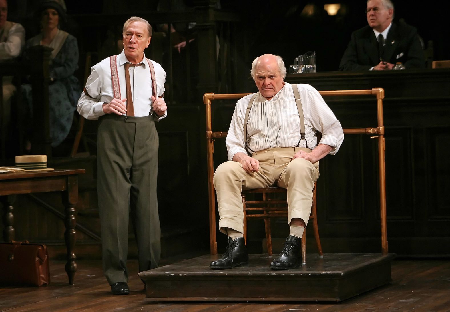 Plummer and Brian Dennehy appear on stage together in the 2007 Broadway production of "Inherit the Wind."