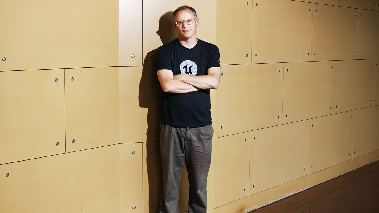 Tim Sweeney, chief executive and founder of the video game maker Epic Games, at the company's headquarters in Cary, N.C., on July 17, 2020. Sweeney has written that he is "fighting for open platforms and policy changes equally benefiting all developers." 