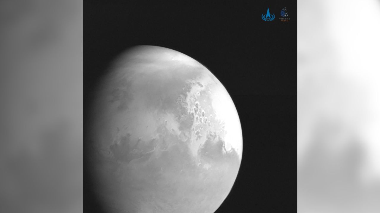 China's Tianwen 1 Mars probe, launched July last year, took the image around 2.2 million kilometers away from the planet. 