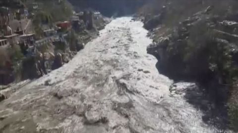 One view during the flood in Uttarakhand state.