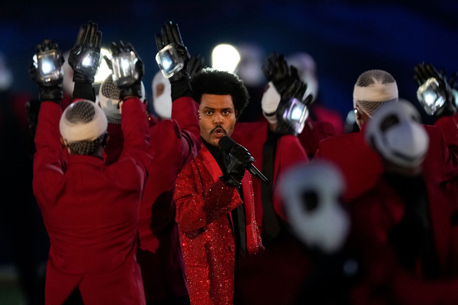 Ahead of the event, The Weeknd explained that, because of Covid-19 protocols, there would be no surprise guests during his performance.