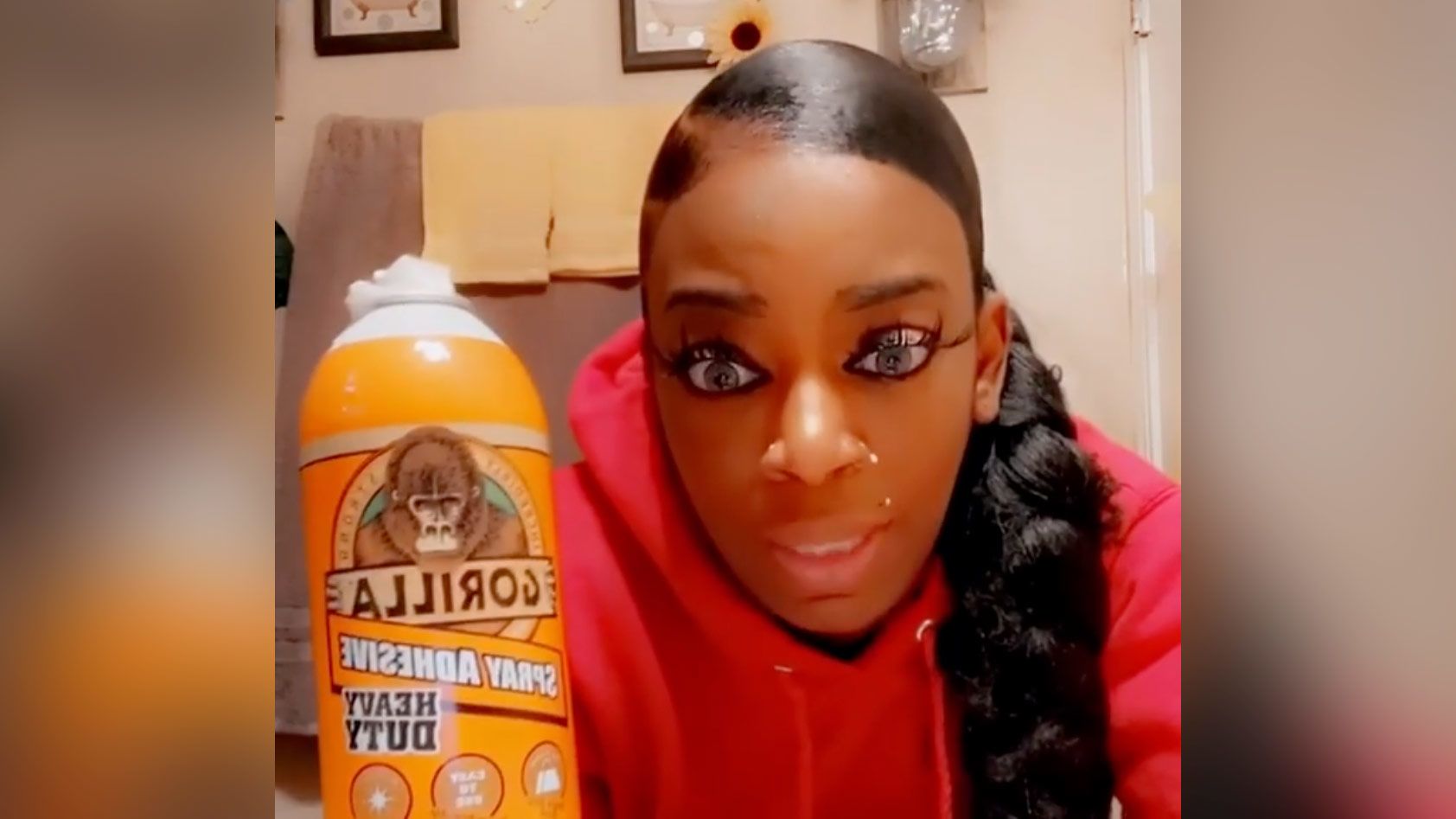 Gorilla Glue Girl' who accidentally stuck her hair to her head