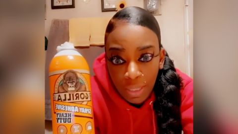 Tessica Brown posted a video on TikTok explaining what happened when she ran out of hair spray.