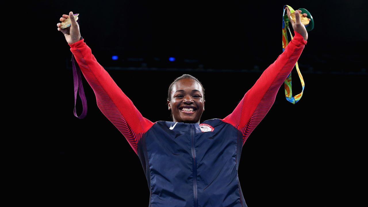In her glittering amateur career, Shields won two Olympic gold medals -- here at Rio 2016.
