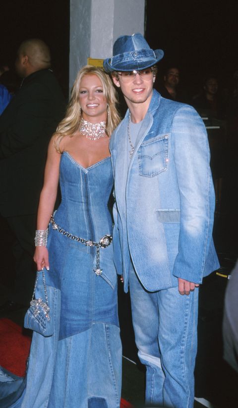 Spears and Timberlake attend the American Music Awards together in 2001. The two dated for a few years.