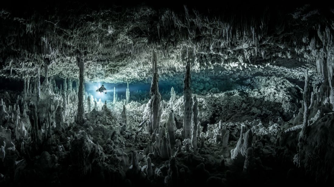 "Gothic Chamber," picturing an underground river system in Mexico, by Martin Broen, from the US, was a runner-up in the Wide Angle category. 