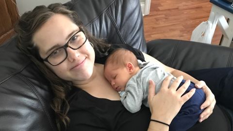 Katy Bannerman struggled with lactation issues with her first child but overcame them with her second child.