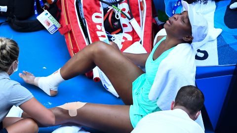Venus Williams received medical attention but refused to retire from the match. 