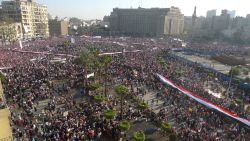 Tahrir Square during the revolution in Egypt.