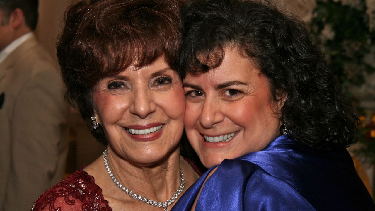 Rosanne Corcoran (right) and her mother, Rose, at Rose's 80th birthday party in 2008. Rose now has advanced dementia and lives with Corcoran and her family.