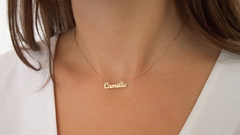Your Names Jewelry 14K Solid Gold Name Necklace