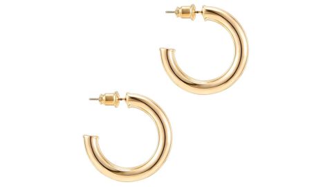 Pavoi 14-Karat Gold Colored Chunky Open Hoops