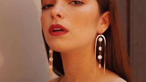Aleishla Lopez Mother-of-Pearl Brass Dangles