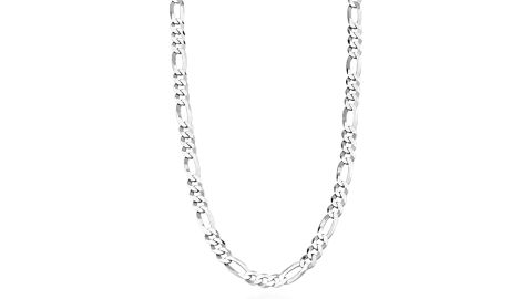 Miabella Solid 925 Sterling Silver Figaro Link Chain Necklace
