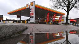 A Shell service station in London on February 4, 2021. 