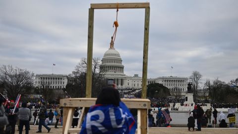 Supporters of US President Donald Trump gather across from the US Capitol on January 6, 2021, in Washington, DC.