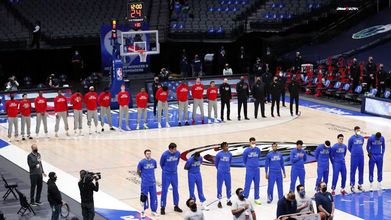 Wednesday marked the first time this season where the Mavericks have played the National Anthem before a game.