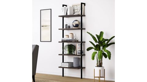 Nathan James Theo 5-Shelf Wood Modern Bookcase 